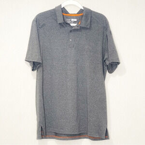 5.11 Tactical Series Gray Short Sleeve Snap Buttons Polo‎ Shirt Men's Size Large